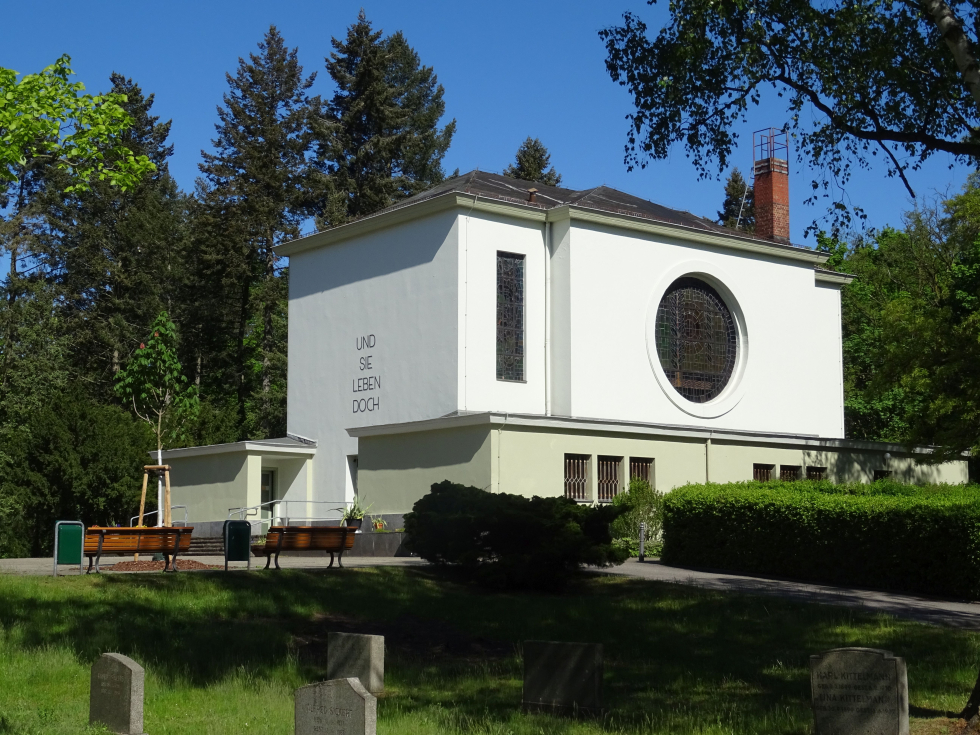 Feierhalle auf dem Städtischen Zentralfriedhof Friedrichsfelde